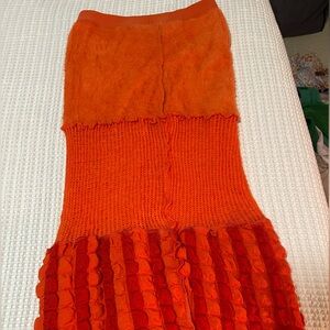 Patchy Mohair Knit Pencil Skirt